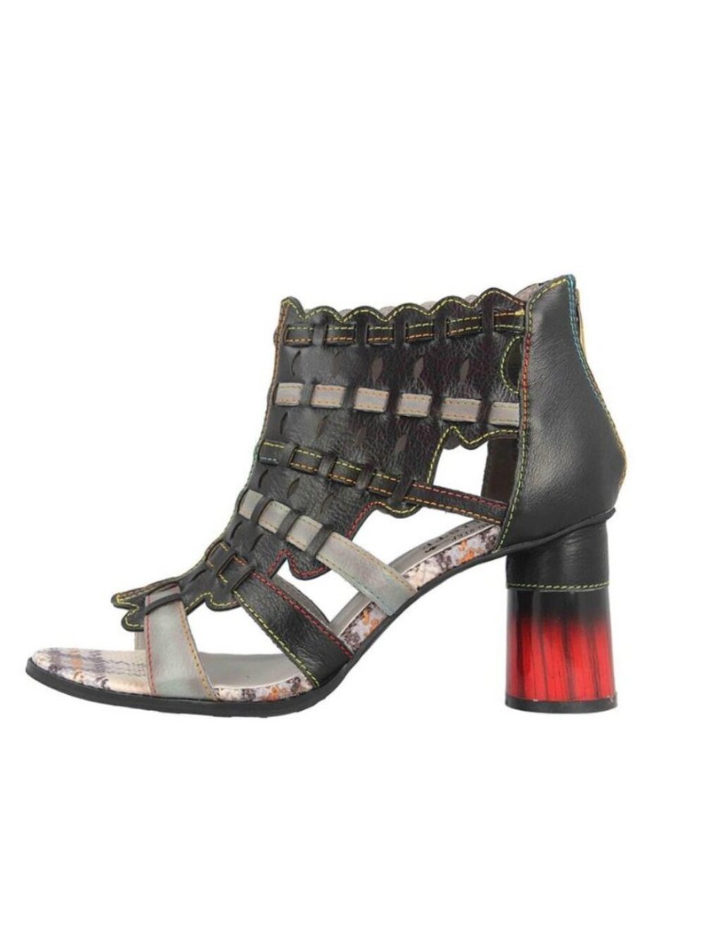 L'Artiste Spring Step PLATIUM-BM Heel Sandals EU 39/US 8.5, leather, round heel